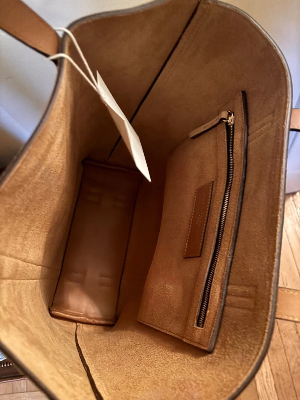 Sezane suede tote bag - Picture 5 of 7